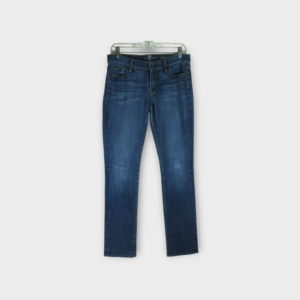 7 for all mankind Straight Leg Jeans Size 28 Medium Wash Low Rise